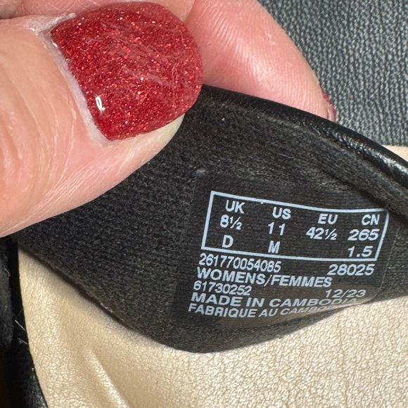 Clarks Black Open-Toe Heels with Ankle Strap - Picture 8 of 12